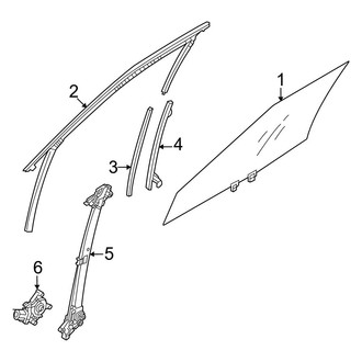 Mitsubishi OE - Front Door - Glass & Hardware (ES / SE / SE Tech / SEL / SEL Premium / SEL Touring)