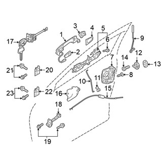 Mitsubishi OE - Front Door - Lock & Hardware