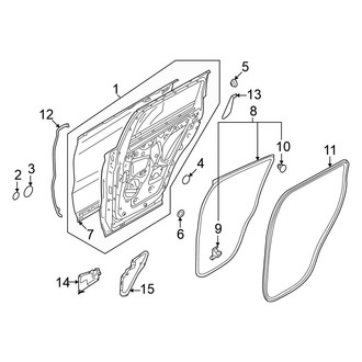 Mitsubishi OE - Rear Door - Door & Components