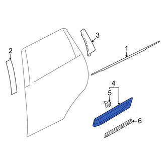 Mitsubishi OE - Rear Left Door Molding