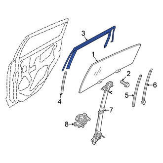 Mitsubishi OE - Rear Left Window Channel