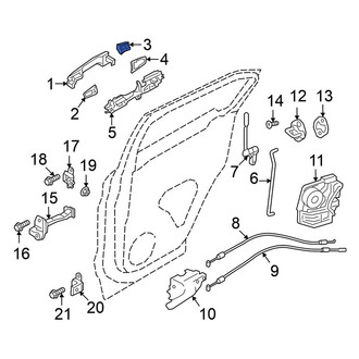 Mitsubishi OE - Rear Left Exterior Door Handle Cover