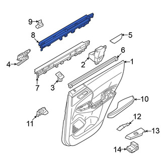 Mitsubishi OE - Rear Left Door Trim Molding