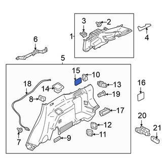 Mitsubishi OE - Rear Right Interior Quarter Panel Trim Panel Access Cover