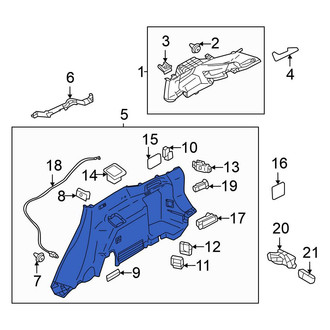 Mitsubishi OE - Rear Left Lower Interior Quarter Panel Trim Panel