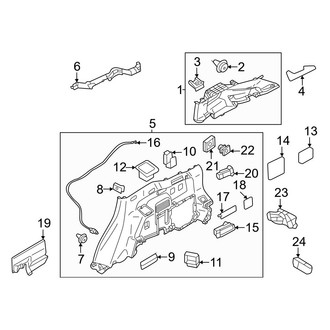 Mitsubishi OE - Quarter Panel - Interior Trim (ES / SE / SE Tech / SEL / SEL Premium / SEL Touring)