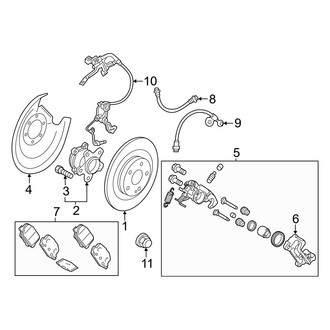 Mitsubishi OE - Rear Suspension - Brake Components (ES / SE / SEL)