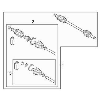 Mitsubishi OE - Rear Suspension - Drive Axles (ES / Platinum Edition / SE / SEL / SEL Black Edition)