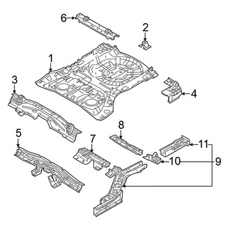 Mitsubishi OE - Rear Body & Floor - Floor & Rails (ES / SE / SEL)