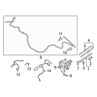 Mitsubishi OE - Lift Gate - Wiper & Washer Components (SE / SEL)