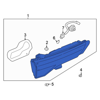 Mitsubishi OE - Rear Left Inner Tail Light Assembly