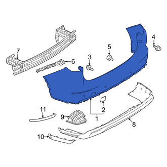 Mitsubishi OE - Rear Upper Bumper Cover