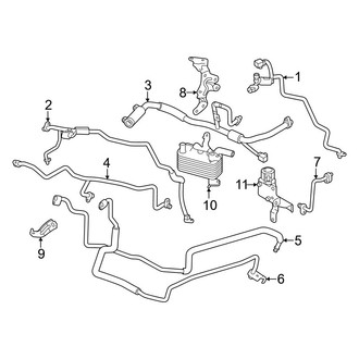 Mitsubishi OE - Air Conditioner & Heater - Rear A/C Lines (ES / Platinum Edition / Ralliart / SE / SEL / SEL Black Edition)