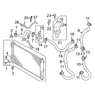 Mitsubishi OE - Engine Coolant Reservoir Hose