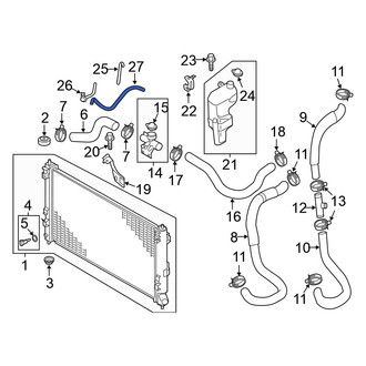 Mitsubishi OE - Engine Coolant Reservoir Hose