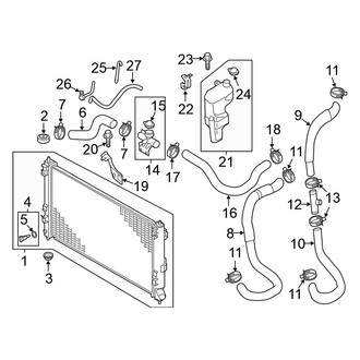 Mitsubishi OE - Cooling - Radiator & Components
