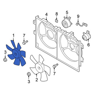 Mitsubishi OE - Left Engine Cooling Fan Blade