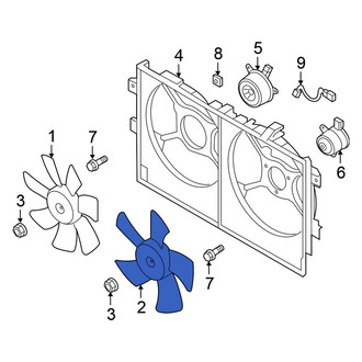 Mitsubishi OE - Left Engine Cooling Fan Blade