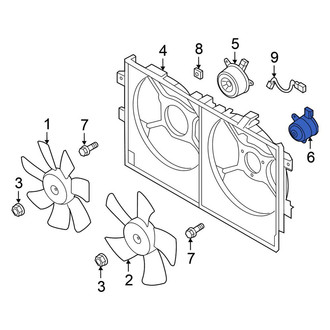 Mitsubishi OE - Right Engine Cooling Fan Motor