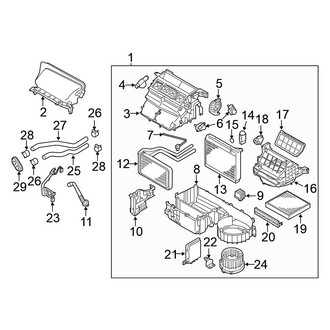 Mitsubishi OE - Air Conditioner & Heater - Evaporator & Heater Components