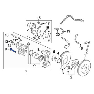 Mitsubishi OE - Rear Disc Brake Caliper Pin