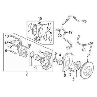 Mitsubishi OE - Front Suspension - Brake Components (ES / LE / S / SE / SEL)