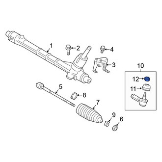 Mitsubishi OE - Outer Steering Tie Rod Nut