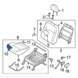 Mitsubishi OE - Front Right Seat Cushion Foam