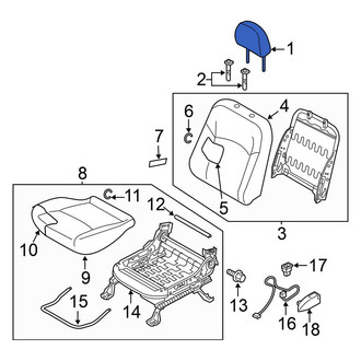 Mitsubishi OE - Front Right Headrest