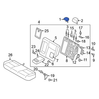 Mitsubishi OE - Rear Left Inner Headrest