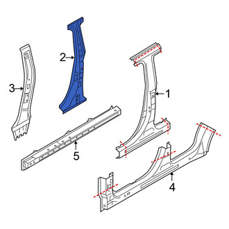 Mitsubishi OE - Left Body B-Pillar Reinforcement