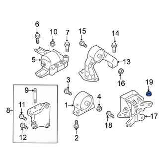 Mitsubishi OE - Automatic Transmission Mount Nut