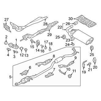 Mitsubishi OE - Exhaust System - Exhaust Components (4WD 2.4L)