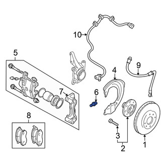 Mitsubishi OE - Front Disc Brake Caliper Bolt