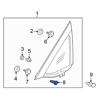 Mitsubishi OE - Vent Window Grommet