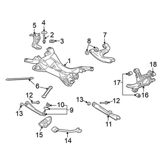 Mitsubishi OE - Rear Suspension - Suspension Components (LS / SE FWD)