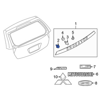 Mitsubishi OE - Liftgate Trim Panel Clip
