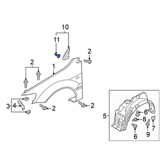 Mitsubishi OE - Door Trim Sill Plate Insert Clip