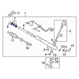 Mitsubishi OE - Right Rack and Pinion Mount Bushing