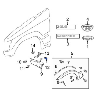 Mitsubishi OE - Front Mud Flap Grommet