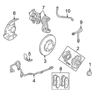 Mitsubishi OE - Front Suspension - Brake Components (Limited / XLS)