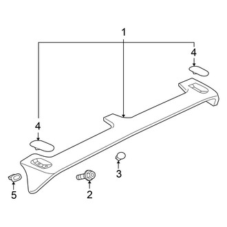 Mitsubishi OE - Lift Gate - Rear Spoiler