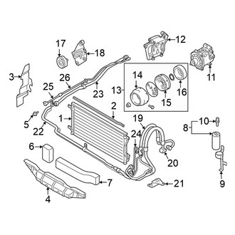 Mitsubishi OE - Air Conditioner & Heater - Condenser, Compressor & Lines (ES / LS / XLS)