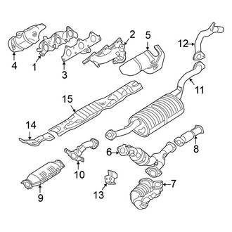 Mitsubishi OE - Exhaust System - Exhaust Components (California), (3.0L)