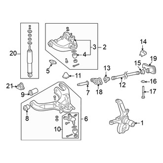Mitsubishi OE - Front Suspension - Suspension Components (ES / Limited / LS / XLS RWD)