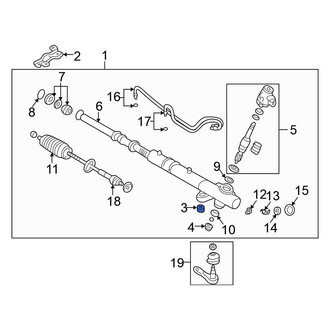 Mitsubishi OE - Left Rack and Pinion Mount Bushing