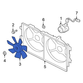 Mitsubishi OE - Left Engine Cooling Fan Blade