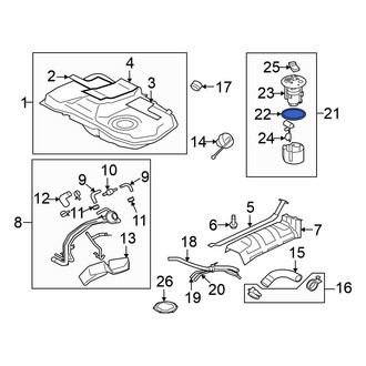 Mitsubishi OE - Fuel Pump Tank Seal