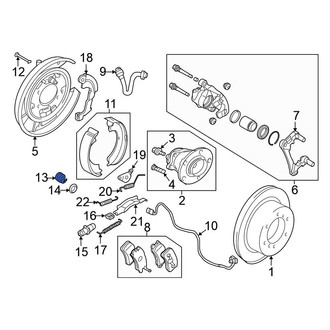 Mitsubishi OE - Rear Drum Brake Hold Down Spring