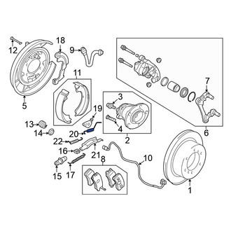 Mitsubishi OE - Rear Parking Brake Shoe Return Spring